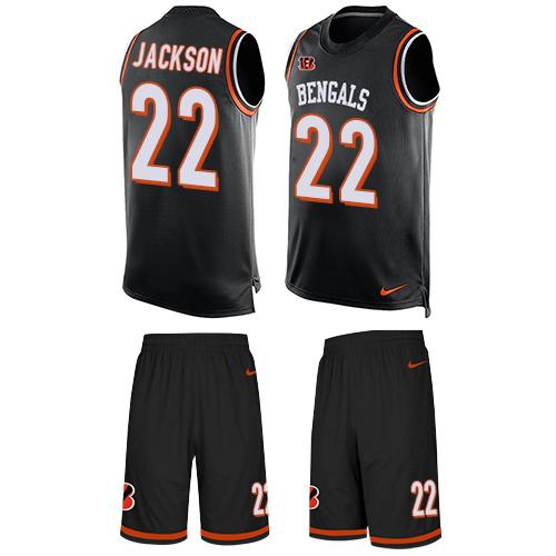 Nike Bengals #22 William Jackson Black Team Color Men's Stitched NFL Limited Tank Top Suit Jersey - Click Image to Close